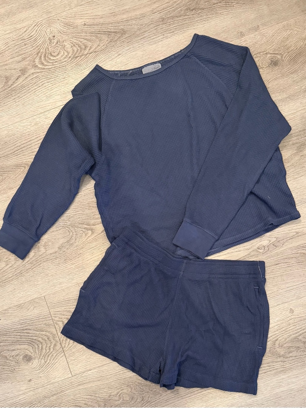 Universal Thread Navy Waffle-Knit Set - Picture 2 of 2